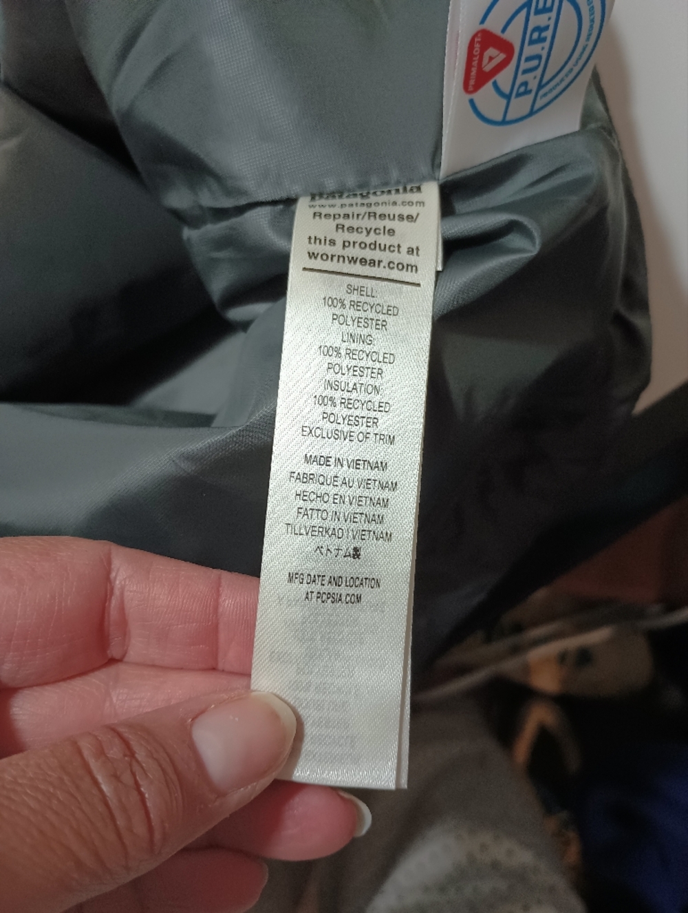 Patagonia Nano Puff Vest Forge Grey Men's XL New With Tags Insulated PURE Logo - Picture 8 of 8